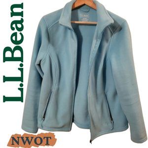 LLBean fleece zip-up jacket